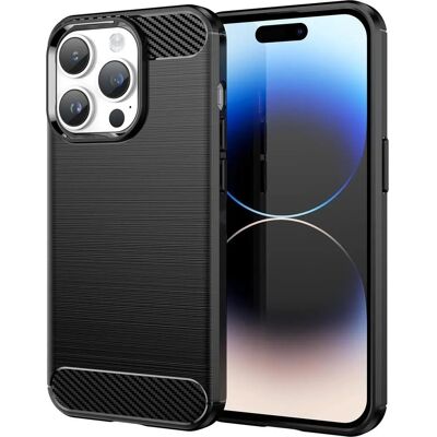 Hurtel iPhone 14 Pro kulfibercover - Sort - Mobilcover Hurtel iPhone 14 Pro kulfibercover - Sort - Mobilcover