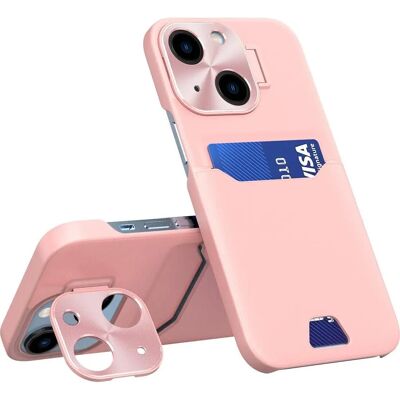 Hurtel Nahkainen Telinekuori iPhone 14 - Rosa, Pudotuksen ja naarmujen suoja Hurtel Nahkainen Telinekuori iPhone 14 - Rosa, Pudotuksen ja naarmujen suoja