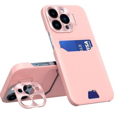 Étui avec Support en Cuir pour iPhone 14 Pro Max - Rose Élégant Étui avec Support en Cuir pour iPhone 14 Pro Max - Rose Élégant
