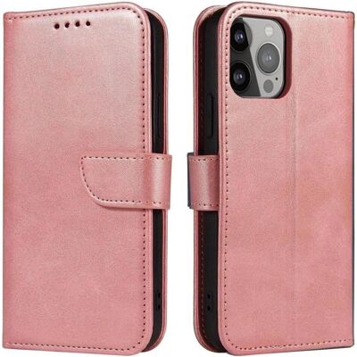 Hurtel Magneettinen flip-kansi Samsung Galaxy S23 Rosa, lompakko ja tuki Hurtel Magneettinen flip-kansi Samsung Galaxy S23 Rosa, lompakko ja tuki