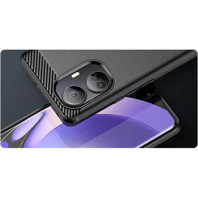 Hurtel Musta Hiilikuitu Kansi Realme 10 Pro+ - Puhelimen Kuori Hurtel Musta Hiilikuitu Kansi Realme 10 Pro+ - Puhelimen Kuori