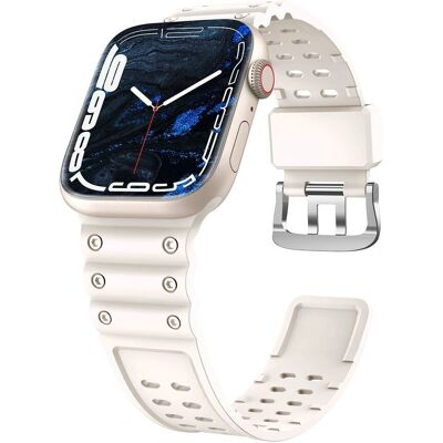 Hurtel Béžový řemínek pro Apple Watch - 41mm/40mm/38mm Hurtel Béžový řemínek pro Apple Watch - 41mm/40mm/38mm