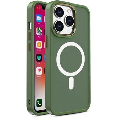Coque MagSafe Verte Hurtel pour iPhone 15 Plus - Protection contre chocs et rayures Coque MagSafe Verte Hurtel pour iPhone 15 Plus - Protection contre chocs et rayures