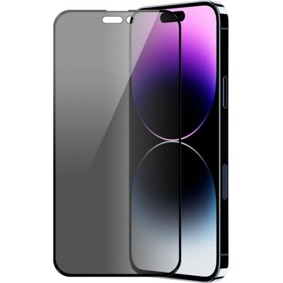 Protecteur d'écran de confidentialité Wozinsky pour iPhone 15 Pro Max - Colle complète AntiSpy Noir Protecteur d'écran de confidentialité Wozinsky pour iPhone 15 Pro Max - Colle complète AntiSpy Noir