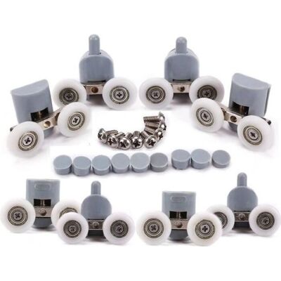 MARCA - Roulettes de porte 25mm 8pcs - Roulettes de porte de douche - Publicité MARCA - Roulettes de porte 25mm 8pcs - Roulettes de porte de douche - Publicité