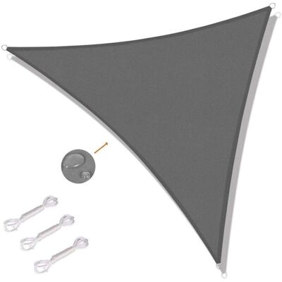 Linghhang - Vela de sombra triangular 4.5m - Gris - Shade sail Linghhang - Vela de sombra triangular 4.5m - Gris - Shade sail