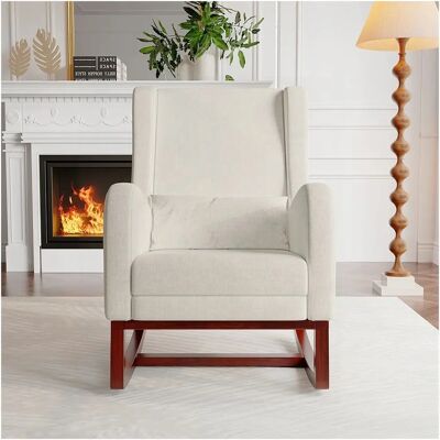 Generic - FBM-Classic - Beige - Hout - Schommelstoel Generic - FBM-Classic - Beige - Hout - Schommelstoel