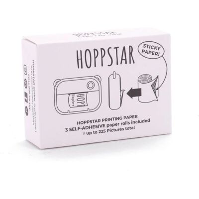 Hoppstar Kamera Papierrolle - 3 Selbstklebende Weiße Rollen für Artist Kamera Hoppstar Kamera Papierrolle - 3 Selbstklebende Weiße Rollen für Artist Kamera