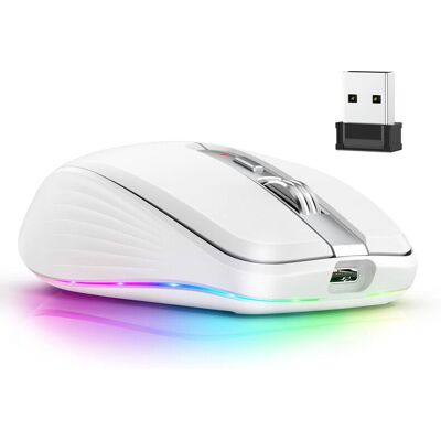 Maxpower - WM-White - White - 2.4G/BT5.1 - Wireless Mouse Maxpower - WM-White - White - 2.4G/BT5.1 - Wireless Mouse