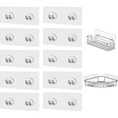Generic - 10-pack - Gennemsigtig - Selvklæbende krog Generic - 10-pack - Gennemsigtig - Selvklæbende krog