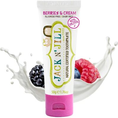 Jack N’ Jill Berries & Cream Natürliche Zahnpasta - Für Kinder, 50g Jack N’ Jill Berries & Cream Natürliche Zahnpasta - Für Kinder, 50g