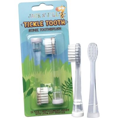 Jack N' Jill Tickle Tooth Sonic replacement heads 2 pcs. Jack N' Jill Tickle Tooth Sonic replacement heads 2 pcs.