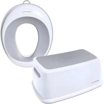 Dreambaby Toilettensitz und Tritthocker Grau 2-teiliges Set Dreambaby Toilettensitz und Tritthocker Grau 2-teiliges Set