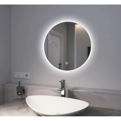 Specchio bagno LED rotondo EMKE - Tattile, diametro 50cm, Luce bianca Specchio bagno LED rotondo EMKE - Tattile, diametro 50cm, Luce bianca