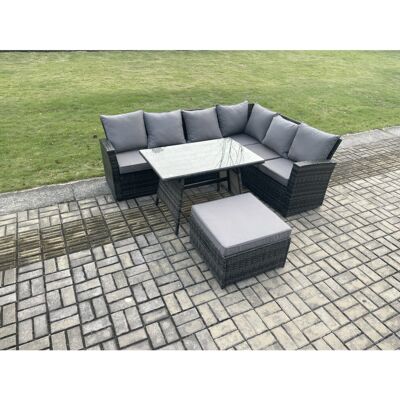 Fimous - Rattan Corner Sofa - 7 Seater - Garden Set Fimous - Rattan Corner Sofa - 7 Seater - Garden Set