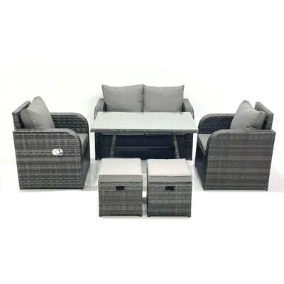Fimous - 7 Seater Rattan Corner Sofa Set Fimous - 7 Seater Rattan Corner Sofa Set