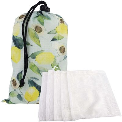 Sac de légumes en mesh Appetito - Réutilisable en polyester léger avec pochette - Publicité Sac de légumes en mesh Appetito - Réutilisable en polyester léger avec pochette - Publicité
