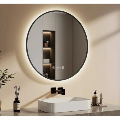 Emke - Spiegelschrank - Ø80cm - LED dimmbar - Badezimmerspiegel Emke - Spiegelschrank - Ø80cm - LED dimmbar - Badezimmerspiegel