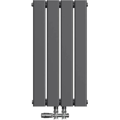 EMKE - Flachheizkörper mit Zentralanschluss - Anthrazit - 60x53cm 233W - Radiator EMKE - Flachheizkörper mit Zentralanschluss - Anthrazit - 60x53cm 233W - Radiator