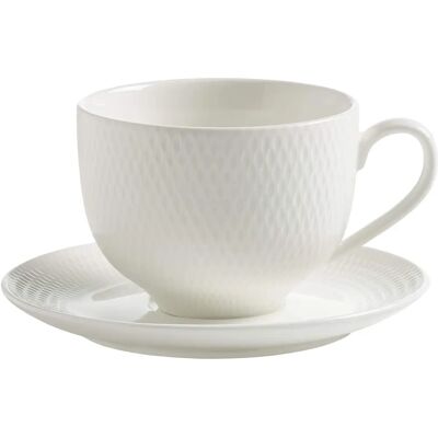 Maxwell & Williams Diamonds Weiße Teetasse & Untertasse Maxwell & Williams Diamonds Weiße Teetasse & Untertasse