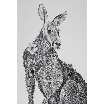 Maxwell & Williams Marini Ferlazzo Kangaroo Tea Towel - White Maxwell & Williams Marini Ferlazzo Kangaroo Tea Towel - White