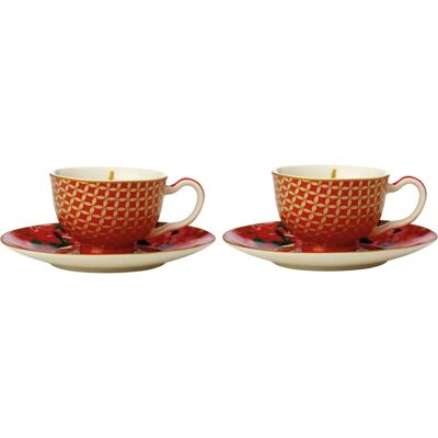 Maxwell & Williams Rødt Silk Road Espresso Sæt 2 - Kaffeservering Maxwell & Williams Rødt Silk Road Espresso Sæt 2 - Kaffeservering