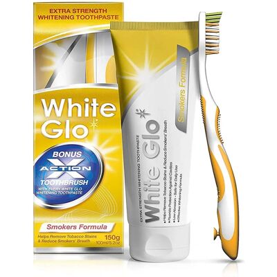 White Glo Smokers Formula Zahnpasta & Pflege-Set - Zahnpasta & Lächeln White Glo Smokers Formula Zahnpasta & Pflege-Set - Zahnpasta & Lächeln