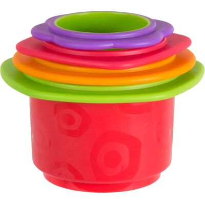Gobelets empilables multicolores Playgro pour enfants - Jeu dans le bain et à la plage - Publicité Gobelets empilables multicolores Playgro pour enfants - Jeu dans le bain et à la plage - Publicité