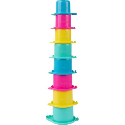 Gobelets Croc Multicolores Playgro - Jeux de Construction et Empilage Gobelets Croc Multicolores Playgro - Jeux de Construction et Empilage