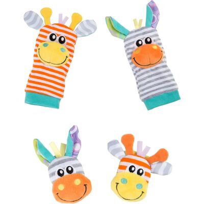 Playgro Aktivitätsspielzeug - Bunt Giraffe & Zebra - Weiche Texturen - Ab 0 Monaten Playgro Aktivitätsspielzeug - Bunt Giraffe & Zebra - Weiche Texturen - Ab 0 Monaten