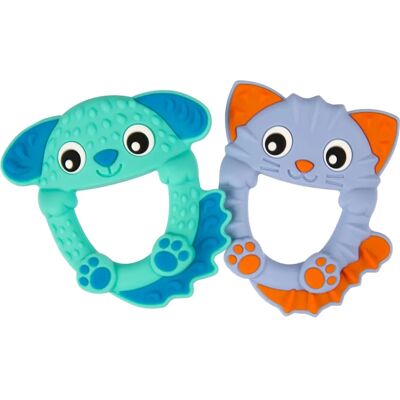 Playgro - 2-pakning - Hunde & Katter - Silikon Biterleker - Grønn, Lilla, Blå Playgro - 2-pakning - Hunde & Katter - Silikon Biterleker - Grønn, Lilla, Blå