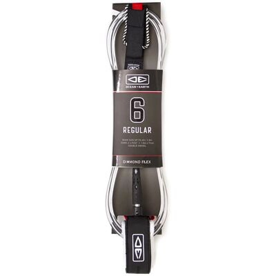 Ocean & Earth Ocean & Earth Regular Diamond Flex Moulded Leash Blanco 6'0" - Cinturino da surf Ocean & Earth Ocean & Earth Regular Diamond Flex Moulded Leash Blanco 6'0" - Cinturino da surf
