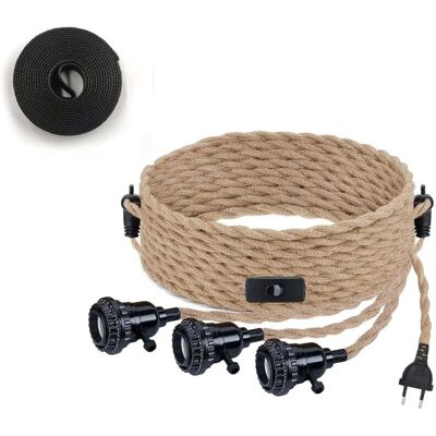 CSPARKV - Hemp Rope Pendant Kit - 3-light CSPARKV - Hemp Rope Pendant Kit - 3-light