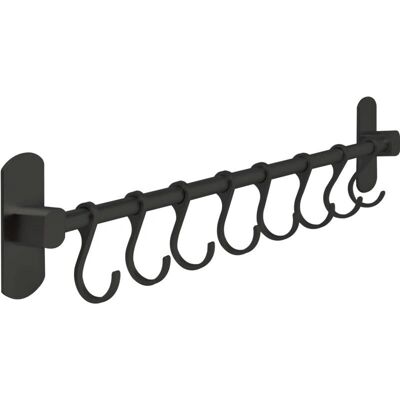 Csparkv - 49x2.5x9cm - Black - 8 hooks - Utensil Holder Csparkv - 49x2.5x9cm - Black - 8 hooks - Utensil Holder