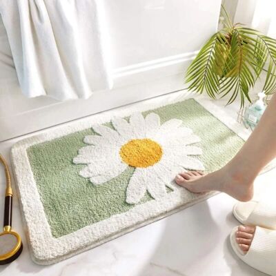 Csparkv - DaisyPrint - Daisy - Microfiber - Bath Mat Csparkv - DaisyPrint - Daisy - Microfiber - Bath Mat