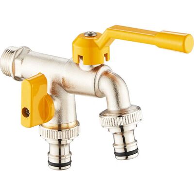SJQKA - Doppio rubinetto - 1/2 in - 2x3/4 in - Garden faucet SJQKA - Doppio rubinetto - 1/2 in - 2x3/4 in - Garden faucet