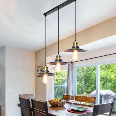 AXHUP Vintage Industrial Pendant Light with 3 Bulbs AXHUP Vintage Industrial Pendant Light with 3 Bulbs