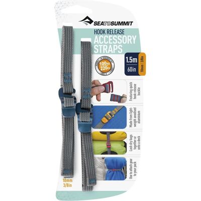 Sea To Summit Accessory Strap - 1.5 m, 10 mm - Blue, Grey, Orange Sea To Summit Accessory Strap - 1.5 m, 10 mm - Blue, Grey, Orange