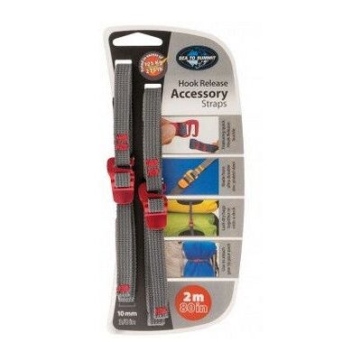 Sea To Summit - Cinghia da bagagli in polipropilene leggero - 10mm, 2m, grigio acciaio e rosso - Attrezzatura da viaggio Sea To Summit - Cinghia da bagagli in polipropilene leggero - 10mm, 2m, grigio acciaio e rosso - Attrezzatura da viaggio