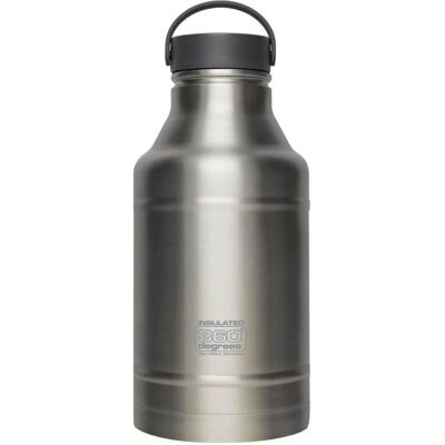 360 Degrees Argent 1.8L Growler Isolé sous Vide - Bouteille - Publicité 360 Degrees Argent 1.8L Growler Isolé sous Vide - Bouteille - Publicité