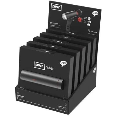 Set luci bici Knog PWR Rider - 450 Lumen, Ricaricabile, Ampio raggio Set luci bici Knog PWR Rider - 450 Lumen, Ricaricabile, Ampio raggio