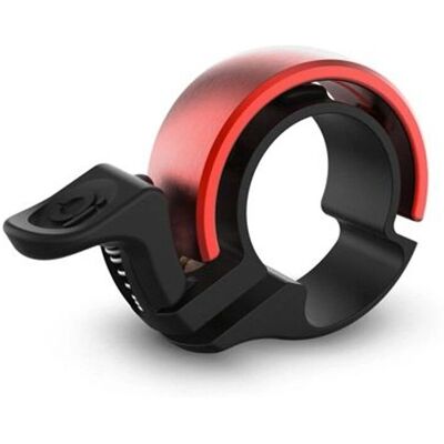 Knog Oi Classic Campanello Piccolo - Nero/Rosso - Campanello di Bicicletta Knog Oi Classic Campanello Piccolo - Nero/Rosso - Campanello di Bicicletta