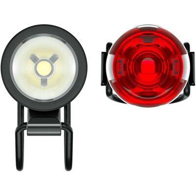 Set luci anteriori e posteriori Knog Plug - Nero Set luci anteriori e posteriori Knog Plug - Nero