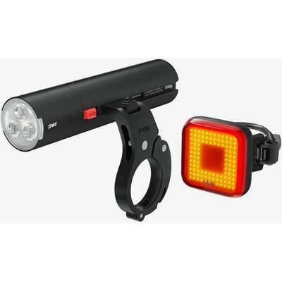 Knog PWR ROAD + BLINDER SQUARE - Set Luci Bicicletta Knog PWR ROAD + BLINDER SQUARE - Set Luci Bicicletta