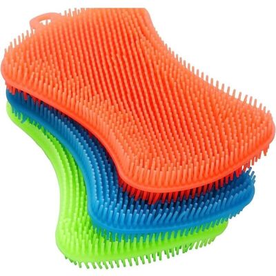 GOTRAYS 3-pack silicone sponges - kitchen, double-sided GOTRAYS 3-pack silicone sponges - kitchen, double-sided