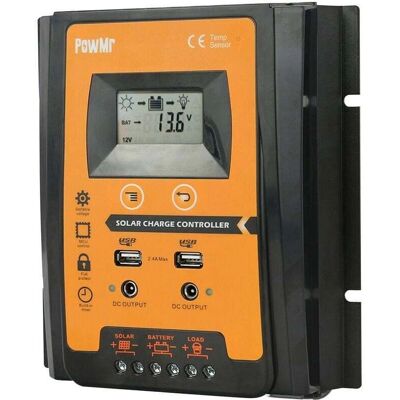 Generic - 30A PWM Solar Controlador de Carga - 12/24V - IP32 LCD USB - Controlador de Carga Generic - 30A PWM Solar Controlador de Carga - 12/24V - IP32 LCD USB - Controlador de Carga