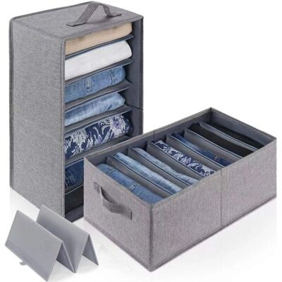 Generic - 2 cajas de tela - Gris oscuro 45x25x18 Generic - 2 cajas de tela - Gris oscuro 45x25x18