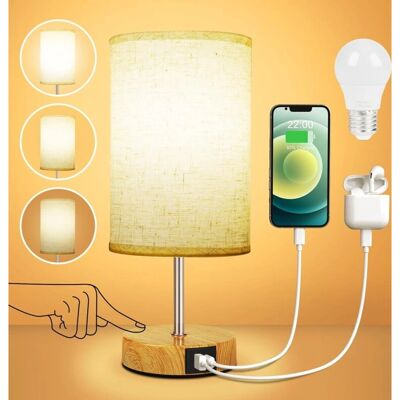 Generic - Touch Dimmable USB Lamp - Pantalla de lino Generic - Touch Dimmable USB Lamp - Pantalla de lino