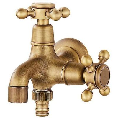Generic GDB Bronce Jardín Doble Salida Grifo Generic GDB Bronce Jardín Doble Salida Grifo