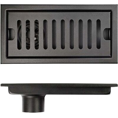 GEN - Rectangular 20x10 Negro SUS304 Desagüe de piso GEN - Rectangular 20x10 Negro SUS304 Desagüe de piso